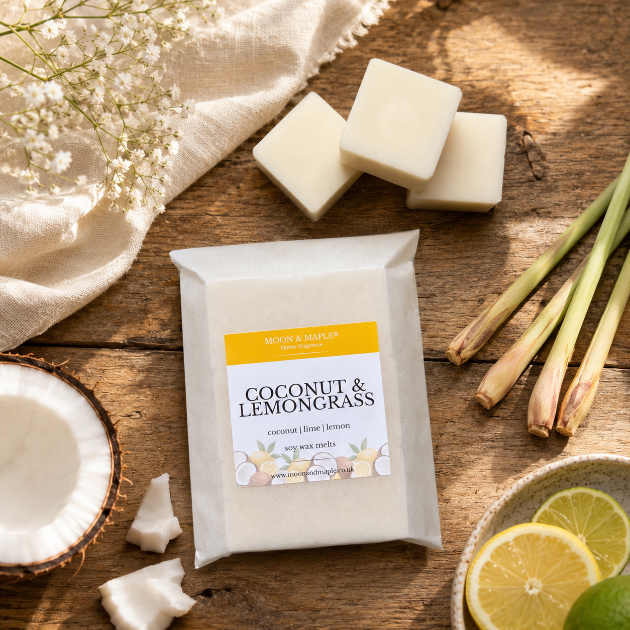 Coconut & Lemongrass Soy Wax Melts